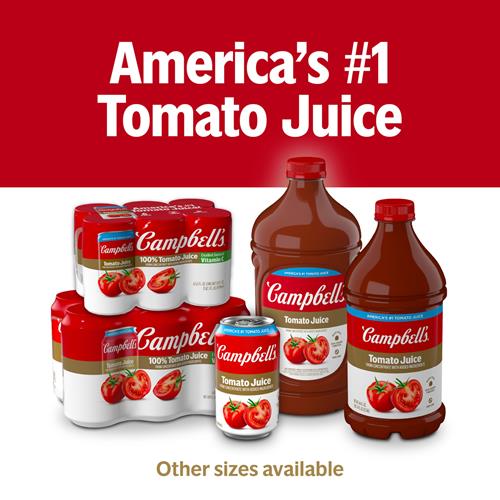 Campbells 100% Tomato Juice, 11.5 Fl Oz Can (6 Pack)