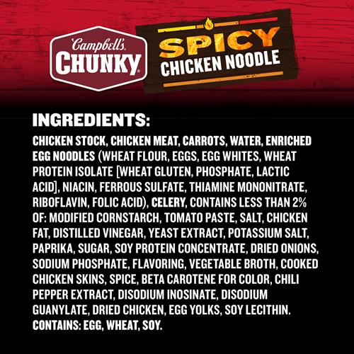 Campbells Chunky Soup, Spicy Chicken Noodle Soup, 18.6 Oz Can