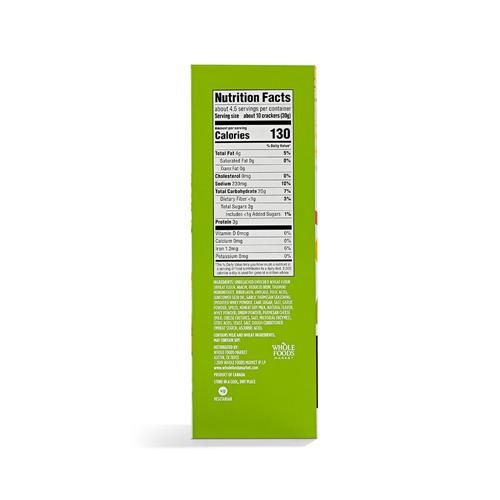 Whole Foods Market, Cracker Pita Parmesan & Garlic, 5 Ounce