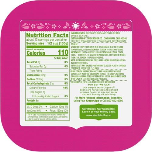 Simple Truth Organic Pinto Beans 4 ct / 15 oz