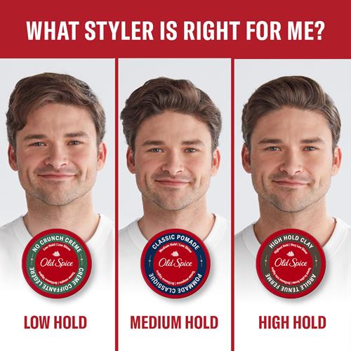 Old Spice Stay-In-Place Hair Styling Putty For Men, High Hold With Very Low Shine, 2.22 Oz