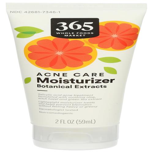 Whole Foods Market Acne Care Moisturizer With Botanical Extracts, Salicylic Acid Acne Treatment, 2 Fl Oz