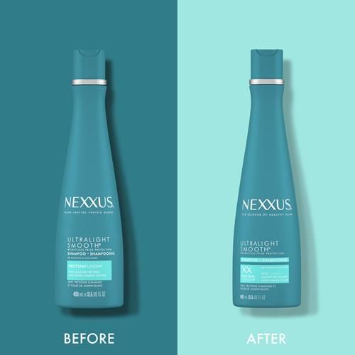 Nexxus Ultralight Smooth Shampoo For Dry And Frizzy Hair Weightless Smooth Hair Treatment To Block Out Frizz 13.5 Fl Oz