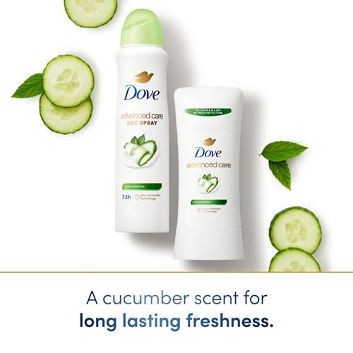 Dove Advanced Care Antiperspirant Deodorant Dry Spray Cool Essentials For Helping Your Skin Barrier Repair After Shaving With Pro Ceramide Technology 3.8 Oz