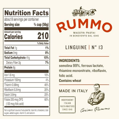 Rummo Italian Pasta Linguine No.13, Always Al Dente (16 Ounces)