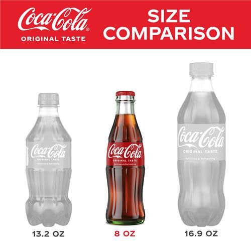 Coca-Cola Glass Bottle, 8 Fl Oz, 6 Pack