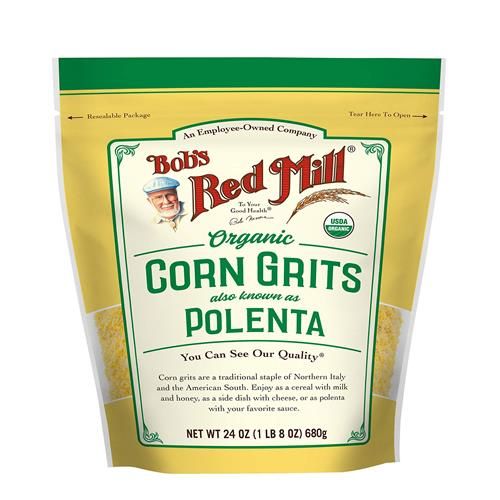 Bobs Red Mill Organic Corn Grits / Polenta, 24Oz (Pack Of 1) - Vegan, Kosher
