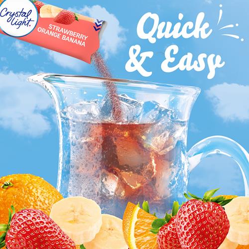 Crystal Light, Drink Mix Strawberry Orange Banana, 2.4 Ounce
