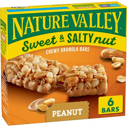 Nature Valley Granola Bars, Sweet And Salty Nut, Peanut, 6 Bars, 7.2 Oz