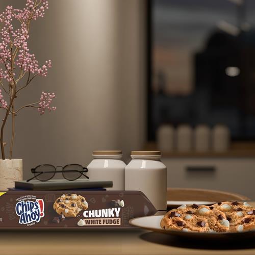 Chips Ahoy! Chunky White Fudge Chocolate Chunk Cookies, Family Size, 18 Oz