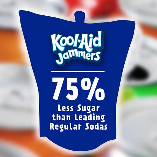 Kool-Aid Jammers Blue Raspberry Flavored Drink, 10 Ct Box, 6 Fl Oz Pouches
