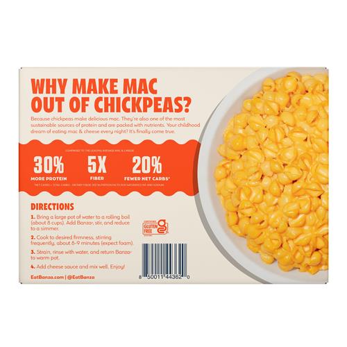 Banza Deluxe Shells Mac And Cheese With Creamy Cheddar - High Protein, Gluten Free, And Lower Carb Deluxe Protein Mac And Cheese 11.0Oz