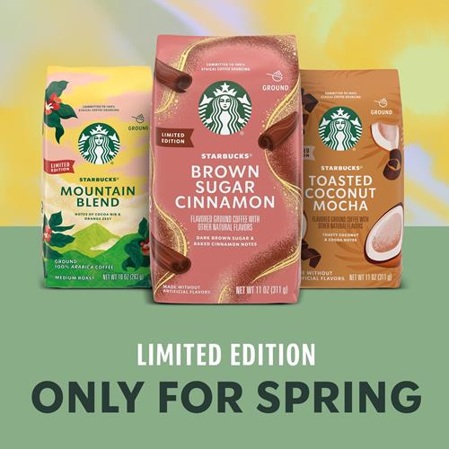 Starbucks Ground Coffee, Medium Light Roast Coffee, Mountain Blend, 100% Arabica, Limited Edition, 1 Bag (10 Oz)