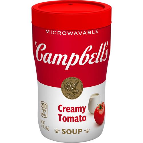Campbells Sipping Soup, Creamy Tomato Soup, 11.1 Ounce Microwavable Cup