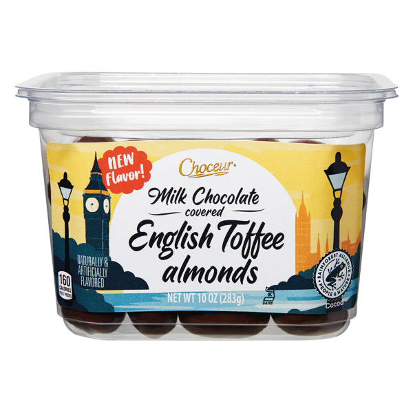 Choceur Milk Chocolate Covered English Toffee Almonds, 10 oz