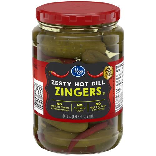 Kroger Zesty Hot Dill Zingers 24 fl oz