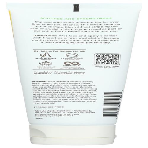 Burts Bees, Cleanser Facial Sensitive, 6 Ounce