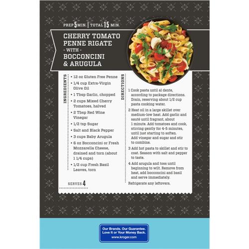 Kroger Gluten Free Penne Rigate Pasta 12 oz
