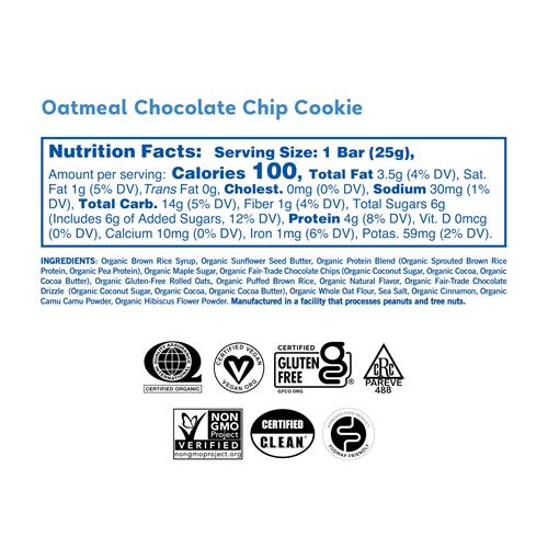 Gomacro Kids Macrobar Organic Vegan Snack Bars - Oatmeal Chocolate Chip Cookie (0.90 Ounce Bars, 7 Count)