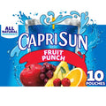 Capri Sun Fruit Punch Flavored With Other Natural Flavor Juice Drink Blend, 10 Ct Box, 6 Fl Oz Pouches