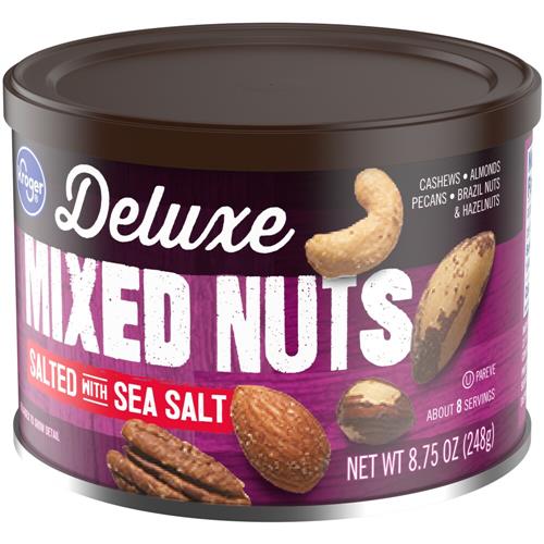 Kroger Deluxe Sea Salted Mixed Nuts 8.75 oz