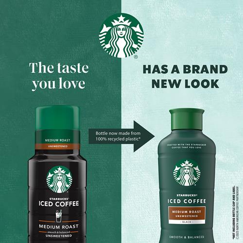 Starbucks Medium Roast Iced Coffee, Black Unsweetened, 48 Fl Oz Bottle