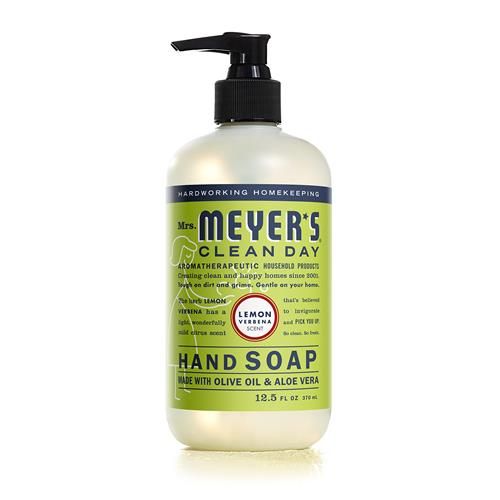 Mrs. Meyers Clean Day Hand Soap, Made With Essential Oils, Biodegradable Formula, Lemon Verbena, 12.5 Fl. Oz