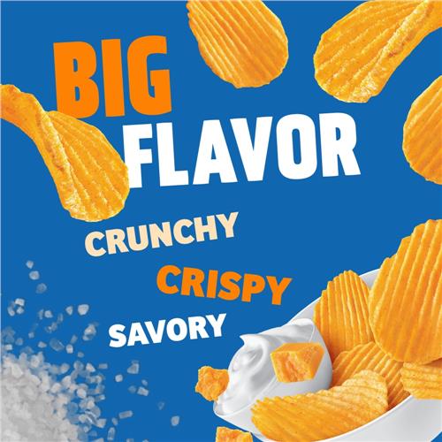 Kroger Cheddar & Sour Cream Ripples Potato Chips Family Size 12.5 oz
