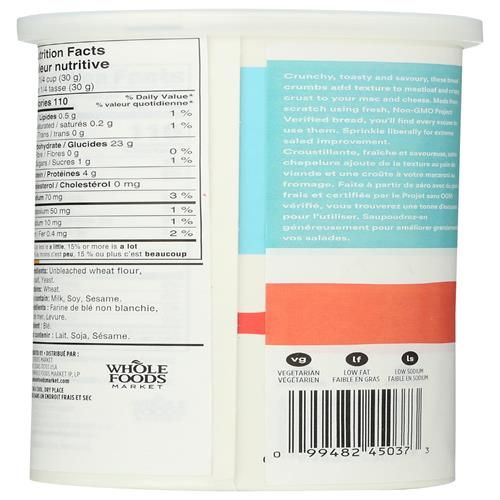 Whole Foods Market, Original Bread Crumbs, 15 Oz