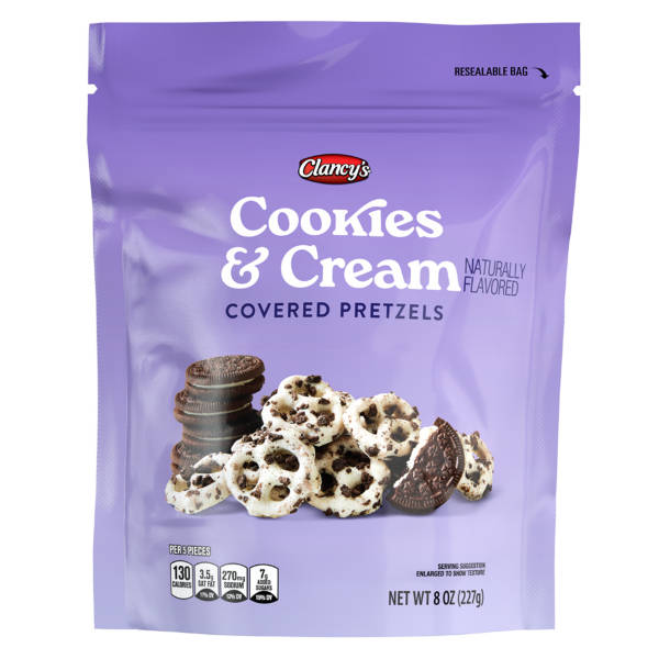Clancy's Cookie and Cream Pretzels - 8 oz