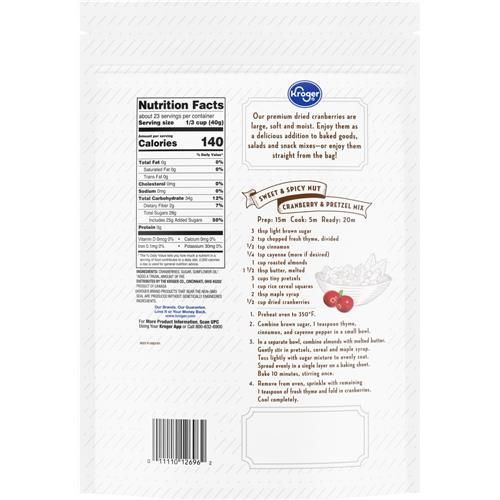 Kroger Dried Cranberries 32 oz