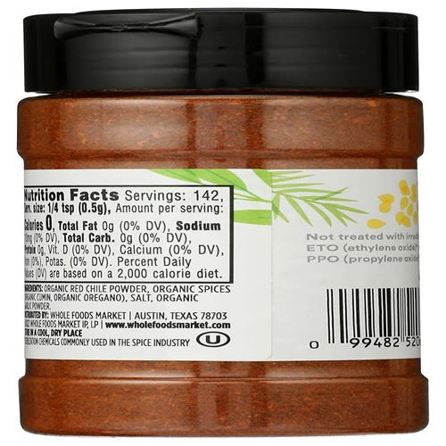 Whole Foods Market, Chili Powder Blend Seasoning, 2.52 Ounce