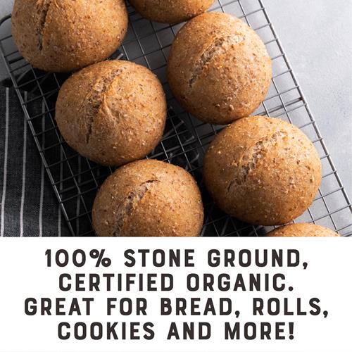 Bobs Red Mill Organic Whole Wheat Flour, 5Lb (Pack Of 1) - Non Gmo, Whole Grain, Vegan, Kosher