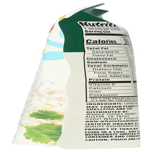 Whole Foods Market, Organic Jasmine Rice, 90-Second Microwave In Pouch, 9 Ounce