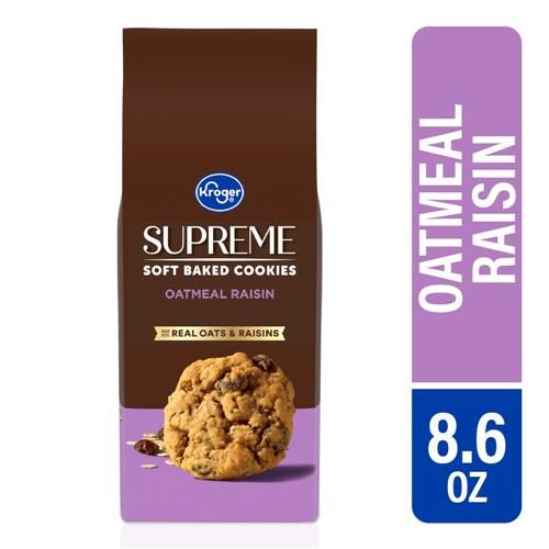 Kroger Supreme Soft Baked Oatmeal Raisin Cookies 8.6 oz