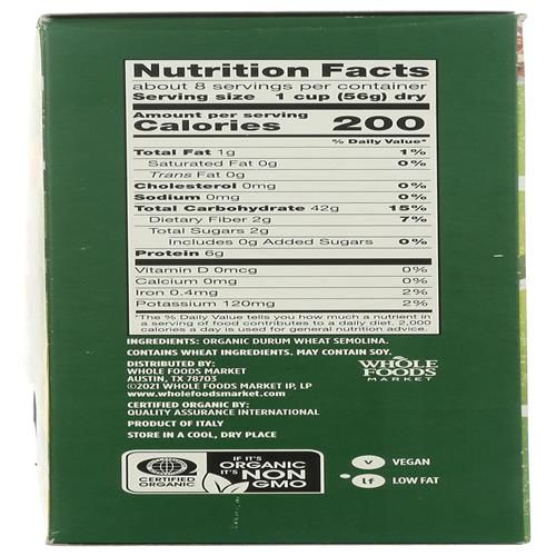 Whole Foods Market, Organic Rigatoni, 16 Oz