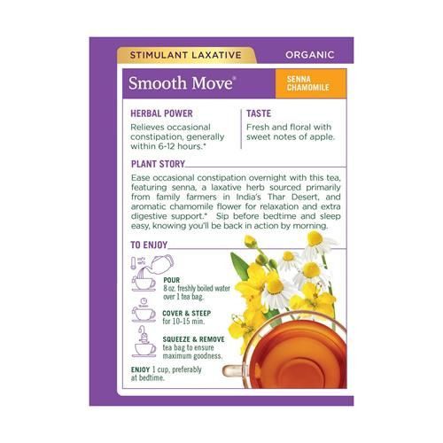 Traditional Medicinals Organic Smooth Move Chamomile Tea, 16 Tea Bags
