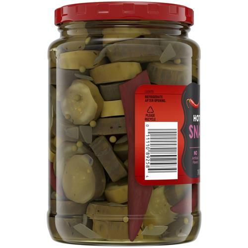 Kroger Hot & Sweet Snackers Pickles 24 fl oz