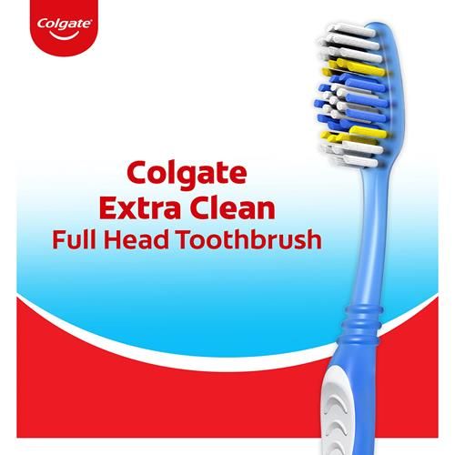 Colgate Extra Clean Toothbrush, Soft Toothbrush For Adults Packaging May Vary, 6 Count