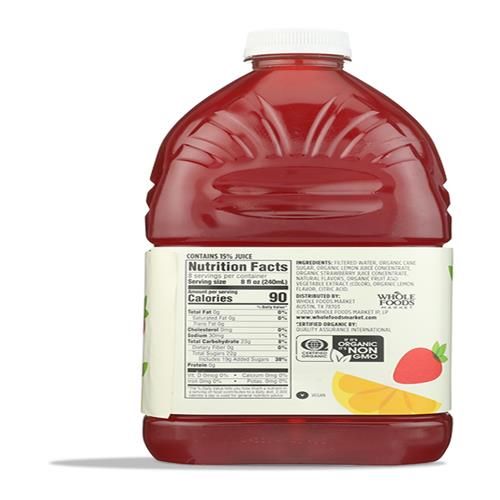 Whole Foods Market Organic Strawberry Lemonade, 64 Fz
