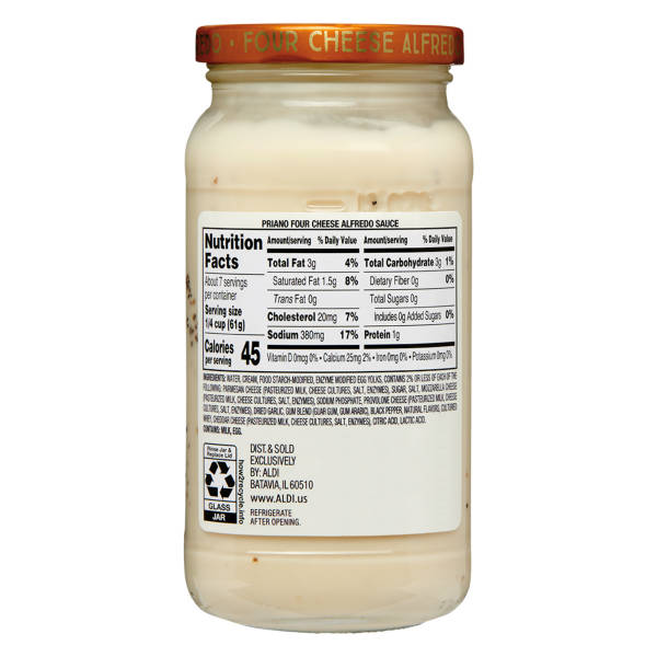 Priano Four Cheese  Alfredo Sauce, 15 oz