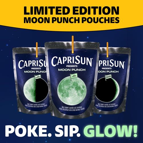 Capri Sun Moon Punch Wild Cherry Flavored Juice Drink Blend From Concentrate With Other Natural Flavor 10 Ct Box, 6 Fl Oz Pouches