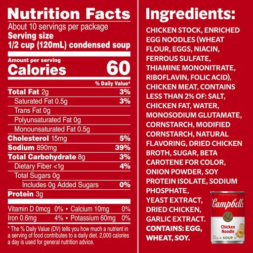 Campbells Condensed Chicken Noodle Soup, 10.75 Ounce Can (Pack Of 4)