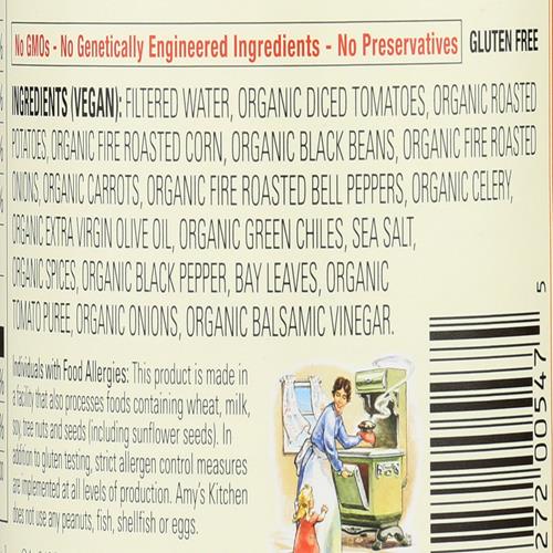 Amys Organic Soup Fire Roasted Southwestern Vegetable -- 14.3 Oz