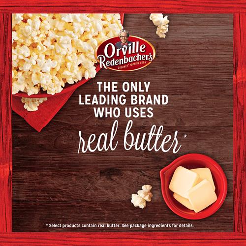 Orville Redenbachers Microwave Popcorn, Movie Theater Butter Flavor, 3.29 Oz., 3-Count