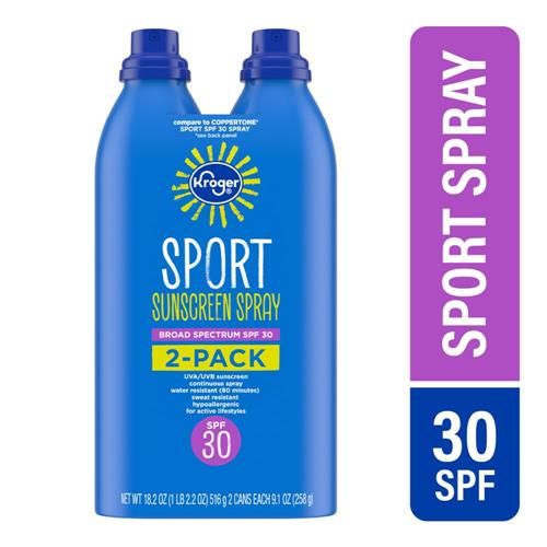 Kroger Sport Sunscreen Spray SPF 30 18.2 oz