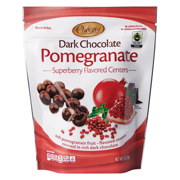 Choceur Superberry Pomegranate Dark Chocolate, 7 oz