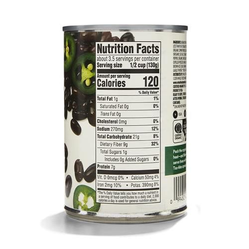 Whole Foods Market, Organic Spicy Black Beans, 15 Oz