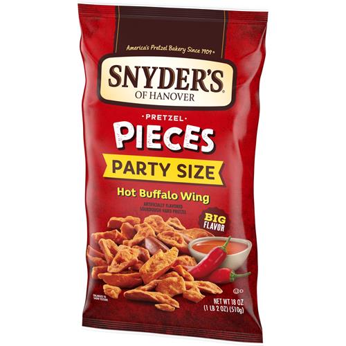 Snyders Of Hanover Pretzel Pieces, Hot Buffalo Wing, Party Size, 18 Oz