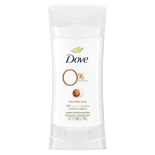 Dove 0% Aluminum Deodorant Stick Non Irritating Deodorant For Underarm Care Shea Butter Kindest Aluminum Free Deodorant 2.6 Oz